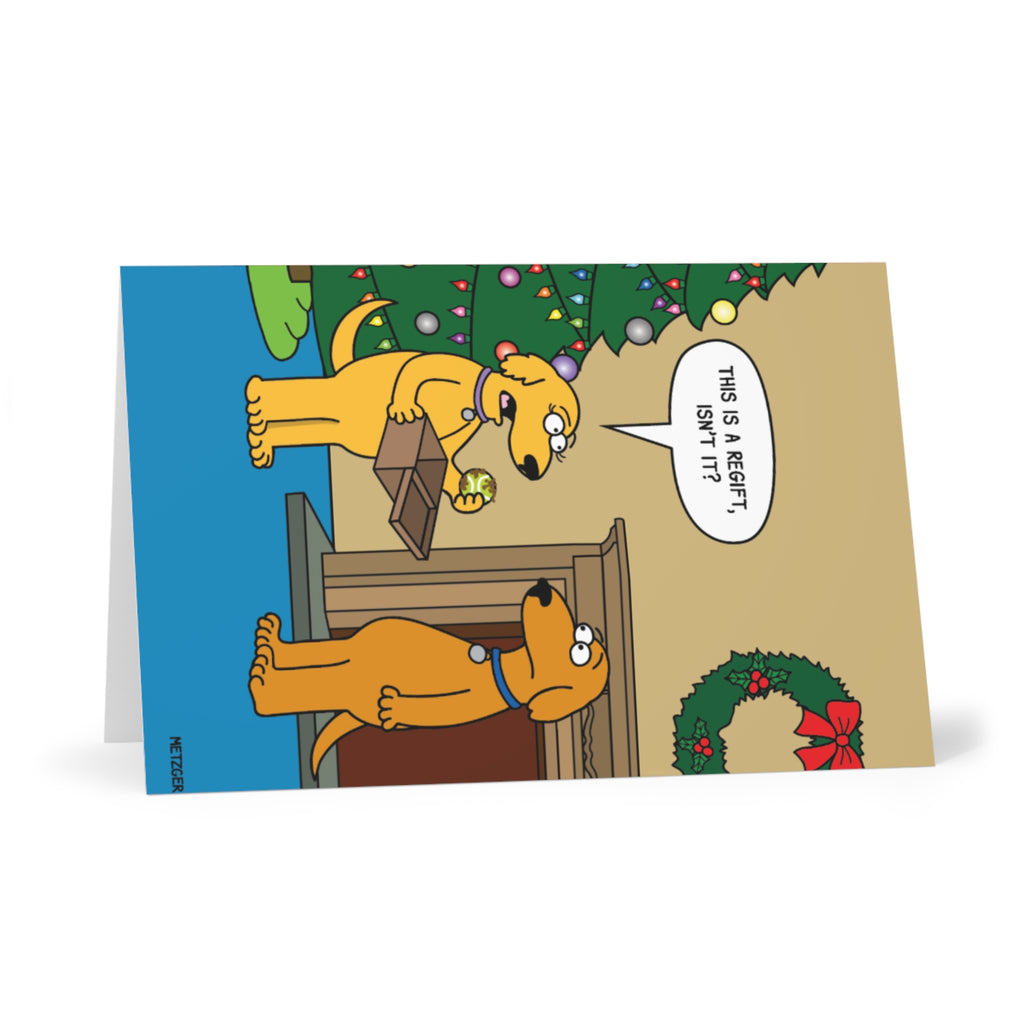 Funny Christmas Dog Greeting Cards (7-Pack) — Holiday Cartoon Card Set