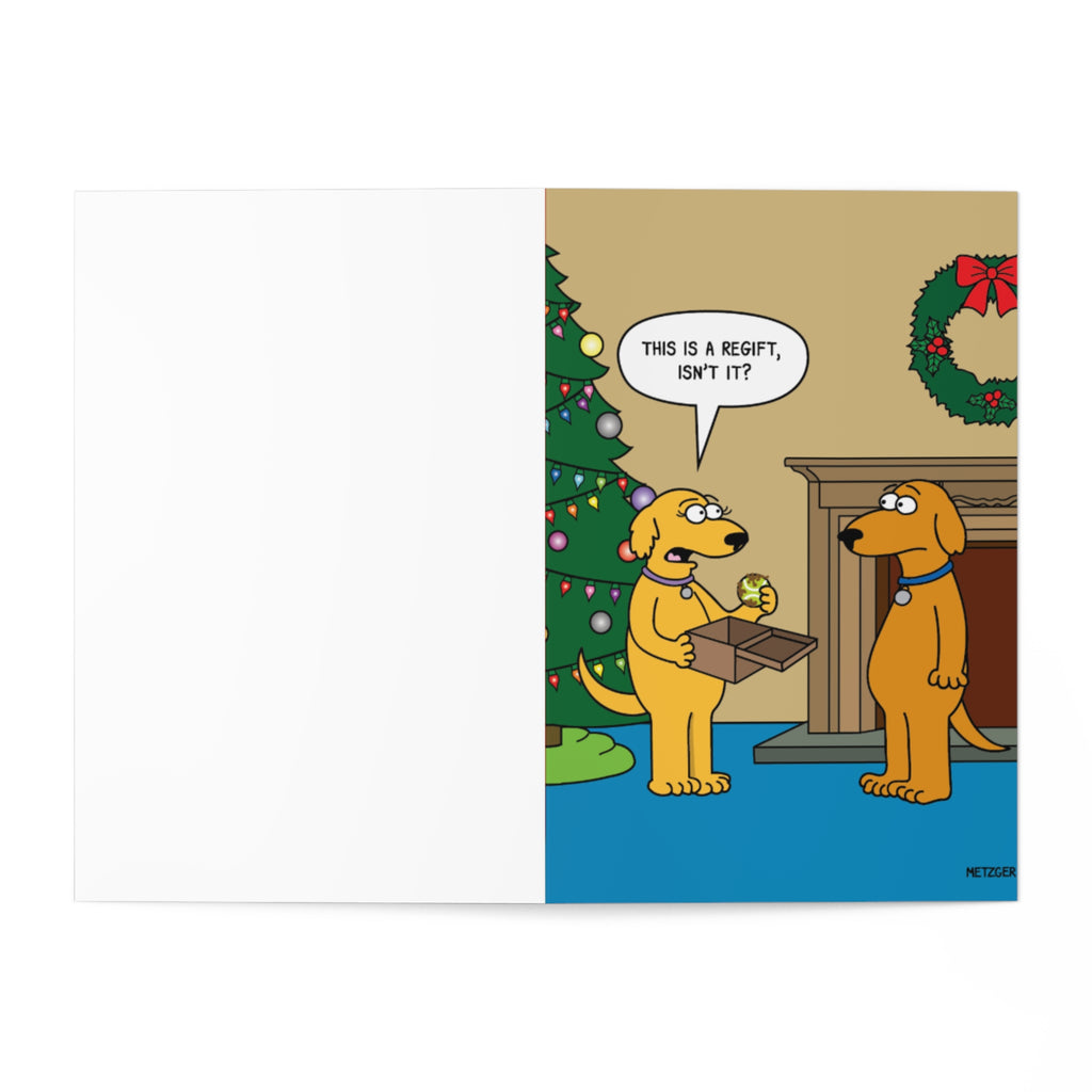 Funny Christmas Dog Greeting Cards (7-Pack) — Holiday Cartoon Card Set